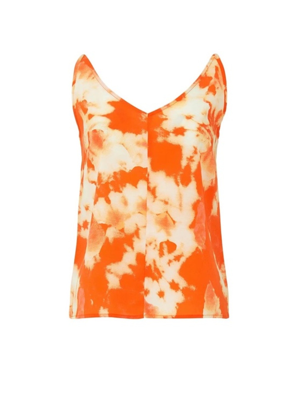Thakoon Collective Abstract V Neck Camisole In Orange